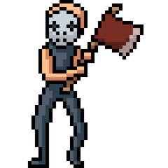 Obraz premium vector pixel art murder