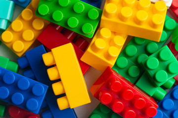 Kids development, Building blocks, Building construction and lorry