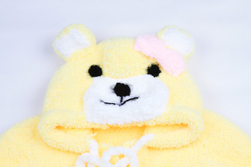 little bear modelling children's sweaters