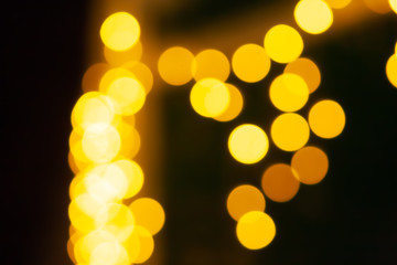 Yellow bokeh background