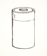 Battery. Vector drawing