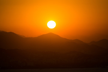 Sun sunset