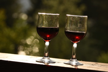 grlass with Red wine