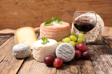 cheese and wine glass