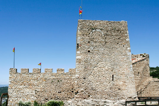 Mornas France 10-15-2018.  Stone fortification of the Mornas citadel in the south of France