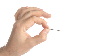 Hand with needle