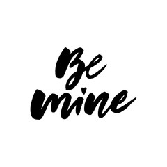 Be mine typography motivational positive slogan with daisy sunflower skecth drawing modern Fashion Slogan for T-shirt and apparels graphic vector Print.