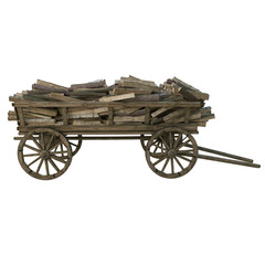 Obraz premium Firewood in the cart