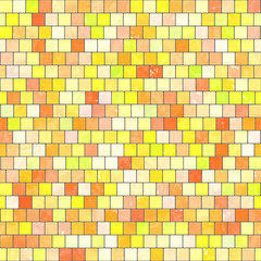 ceramic yellow orange mosaic background seamless texture in swimming pool or kitchen