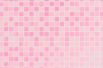 White or Pink ceramic wall and floor tiles abstract background. Design geometric mosaic texture for...