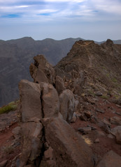 Obraz premium Wanderung am Roque de los Muchachos auf La Palma