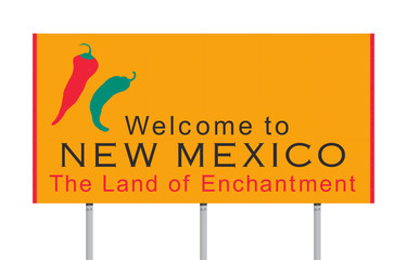 Fototapeta premium Witamy na znaku drogowym w Nowym Meksyku