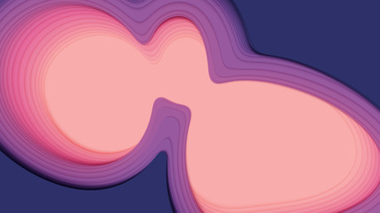 Vector 3D abstract background with paper cut shape. Colorful carving art. Paper craft Antelope canyon landscape with gradient colors. Minimalistic design for business presentations, flyers.