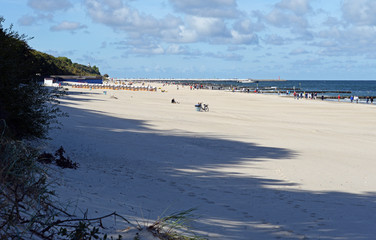 Der Badestrand von Kolberg in Polen