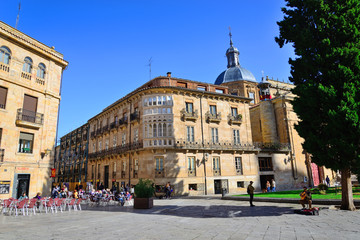 Fototapeta premium Salamanca, Spain - November 15, 2018: Anaya Square in the city of Salamanca.