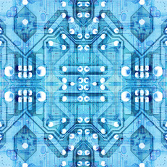 Abstract pattern with circuit board electronic elements.