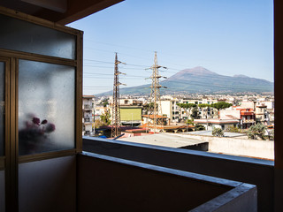Obraz premium Terrace with Vesuvius view