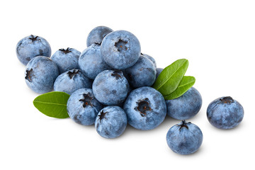 blueberry, clipping path, isolated on white background, full depth of field, high quality