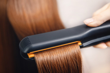 Hair iron straightening beauty care salon spa