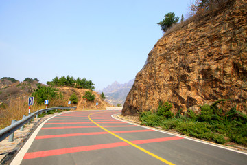 Winding mountain roads scenery