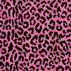 Seamless pink leopard skin pattern. Glamorous leopard skin print, texture, background.