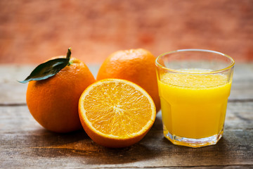 Orange juice with beautiful background