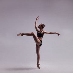 Fototapeta na wymiar beautiful ballet dancer isolated
