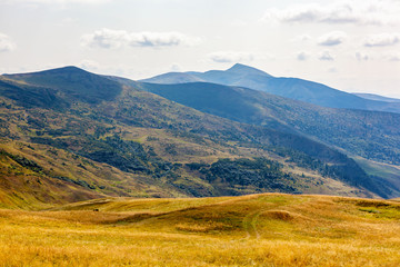 Fototapeta na wymiar Beautiful landscape in Carpathian mountains.