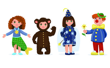 Children dressed in carnival costumes 