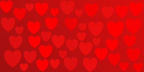 Valentine`s day vector red background with hearts