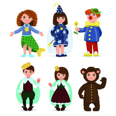 Children dressed in carnival costumes 