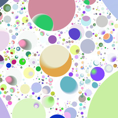 Multicolored geometric circle abstract background seamless pattern