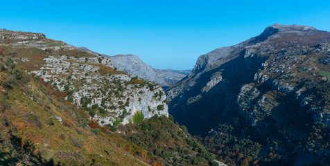Fototapeta na wymiar Collados del Asón Natural Park, Soba Valley, Valles Pasiegos, Cantabria, Spain, Europe