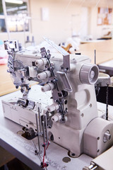 3 Needle coverstitch  Industrial Machine With Cover and Motor