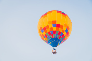 Fototapeta premium Colorful hot air ballon on the air