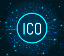 Ico Digital Virtual Money Financing Icon Vector