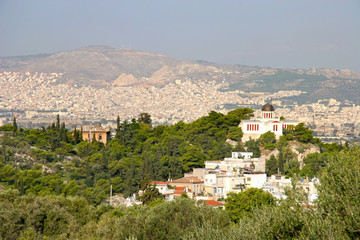 Fototapeta na wymiar View of the city of Athens, Greece.