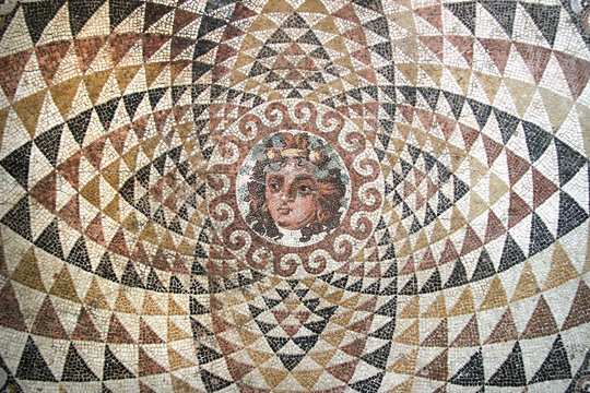 Mosaic of Dionysos, from the ruins of Corinth, Greece.