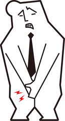 股間が痛い人