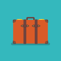 Vintage orange suitcase