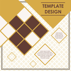 Rhombus pattern template poster design