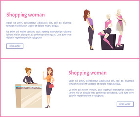 Shopping Woman Web Posters, Female Fashion Brands
