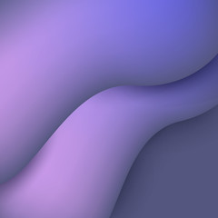 Bright composition of various abstract curved shapes with shadow. For advertising banner, cover, brochure, web graphics, background, poster or other design. Vector illustration