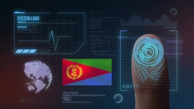 Finger Print Biometric Scanning Identification System. Eritrea Nationality