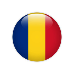 Romania  flag on button