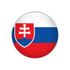 Slovakia flag on button