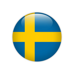 Sweden flag on button