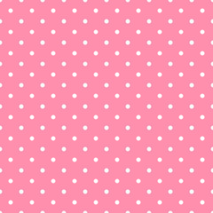Seamless pink polka dot background © natrot