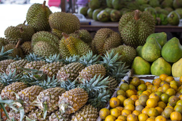 pineapples and durians