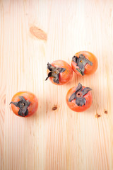 ladybug on wooden background